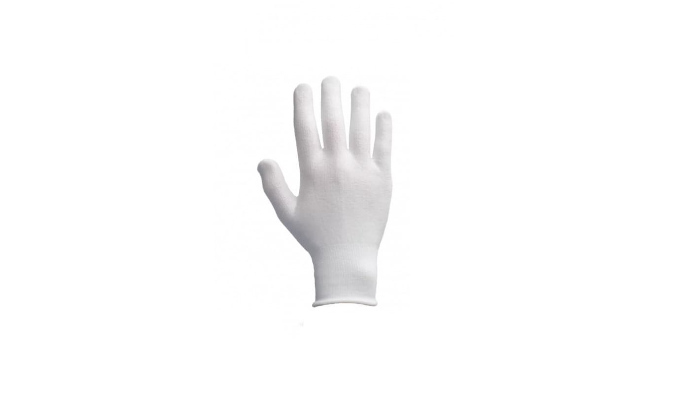 Traffi TG210 White Elastane, HPPE, Polyester Abrasion Resistant, Cut Resistant, Dry Environment, General Purpose, Good