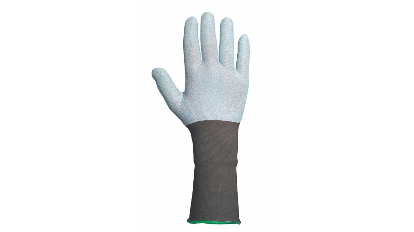 Traffi TG725 Black, Blue Yarn Abrasion Resistant, Cut Resistant, Machine Washable, Puncture Resistant Work Gloves, Size