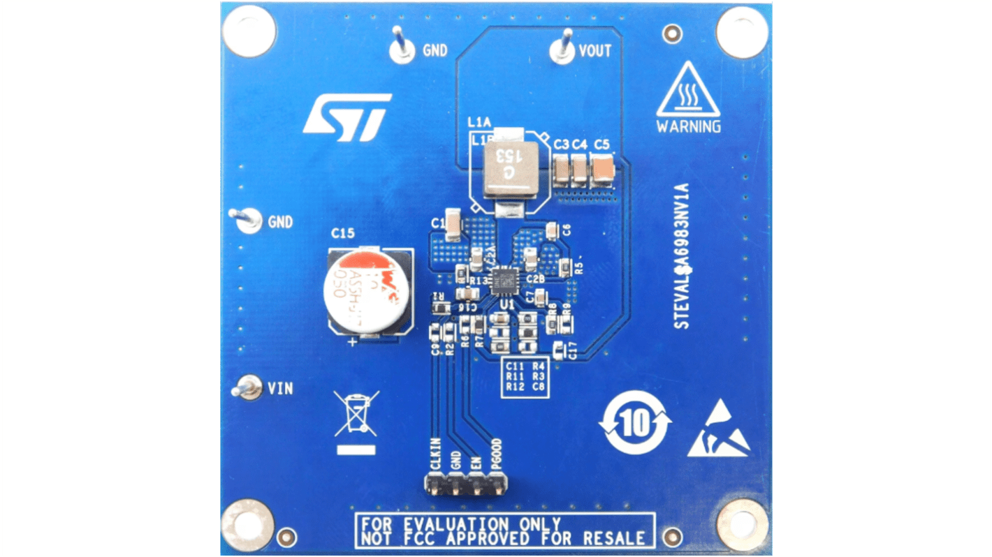 STMicroelectronics Evaluation Board Based On DC-DC Converter Buck Regulator A6983NQTR Evaluation Board Evaluation Board