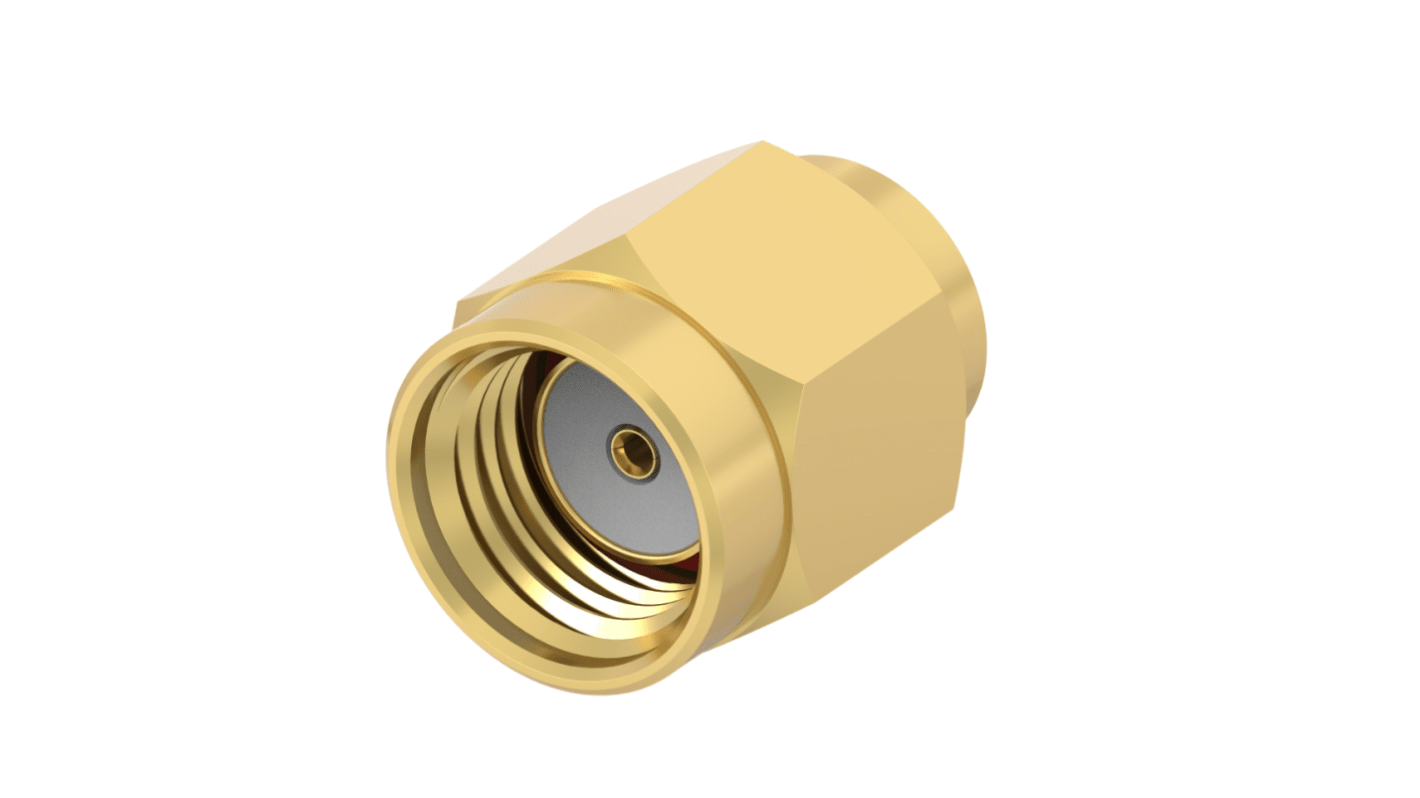 Terminador de RF Linx 2467942-1, Macho, Recto, Montaje aéreo (en línea), 18GHz, SMA, 2W, Aleación de oro, níquel y cobre