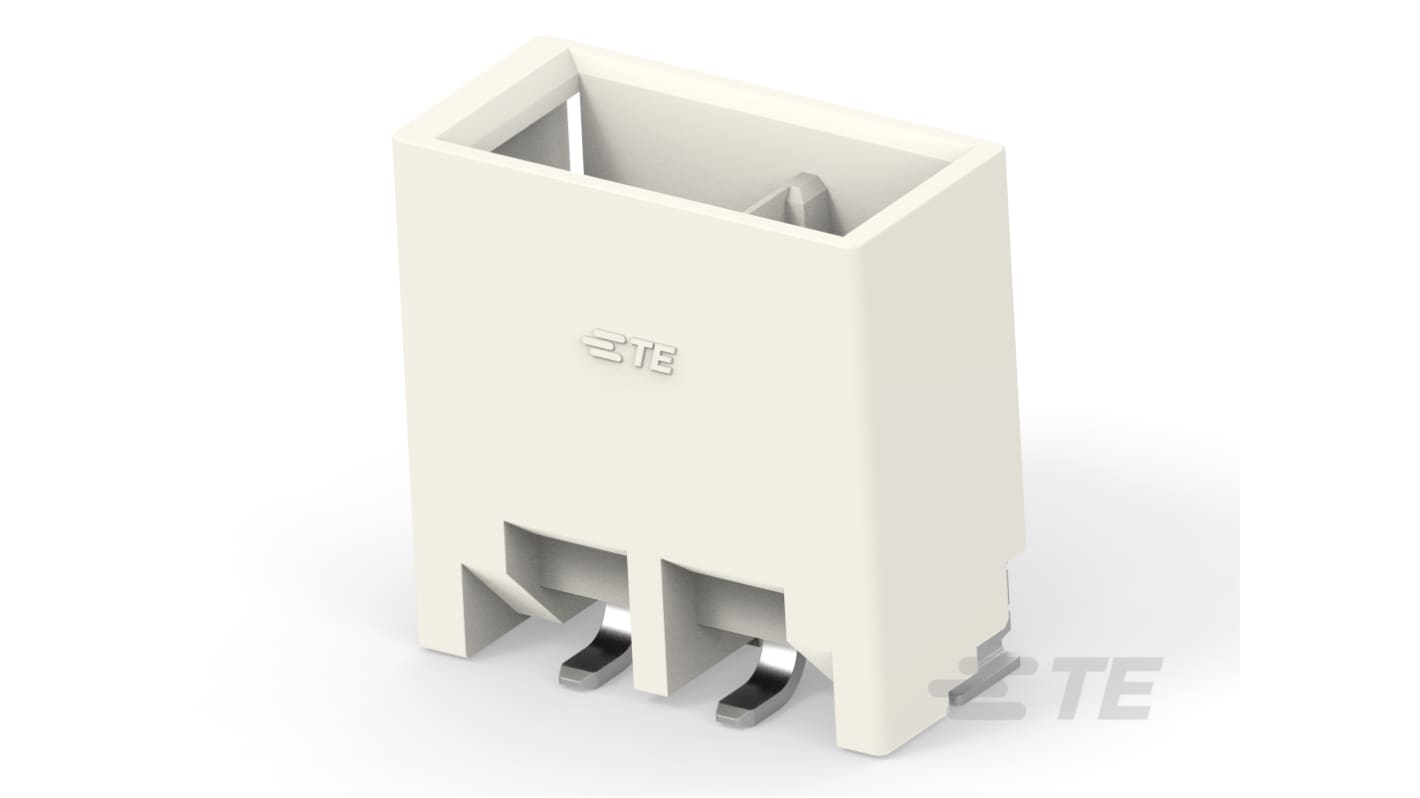 TE Connectivity 紧凑型电源连接器插头, 2, 300 伏交流电, 10A, SMT安装, PA GF外壳