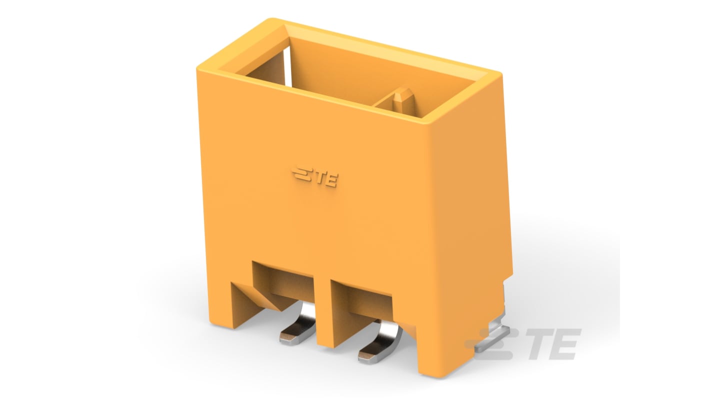 TE Connectivity 紧凑型电源连接器插头, 2, 300 伏交流电, 10A, SMT安装, PA GF外壳