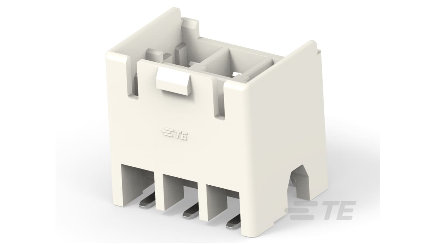 TE Connectivity 紧凑型电源连接器插头, 6, 300 伏交流电, 10A, SMT安装, PA GF外壳