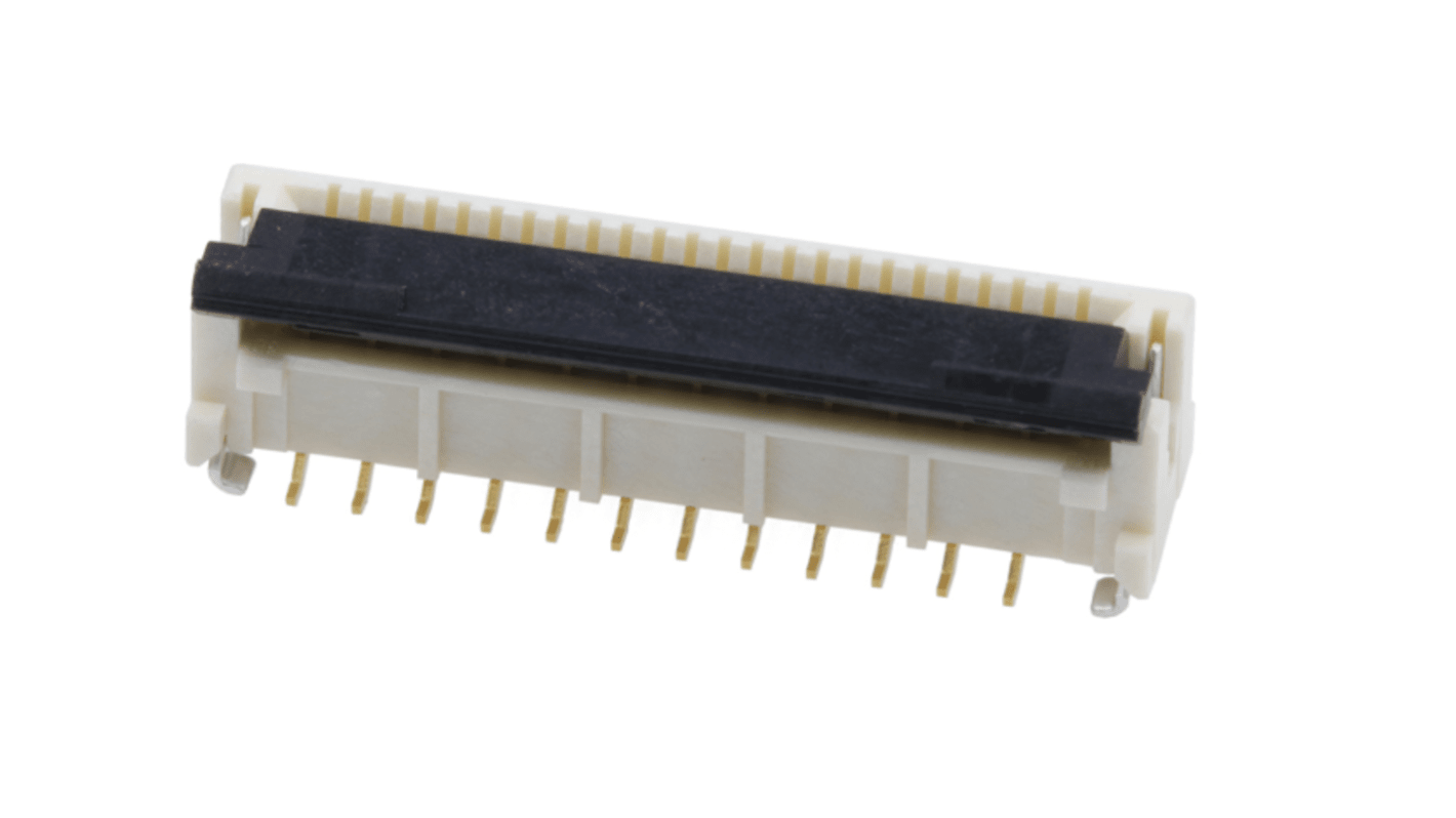 Molex FPC连接器, 公插, 24p, 0.5mm间距, SMT安装, 垂直, V-Flip系列