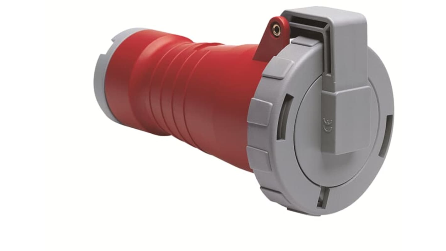 Amphenol Industrial, 2CMA1 IP67, IP69 Red 3P+N+E Industrial Power Socket, Rated At 16A, 415 V