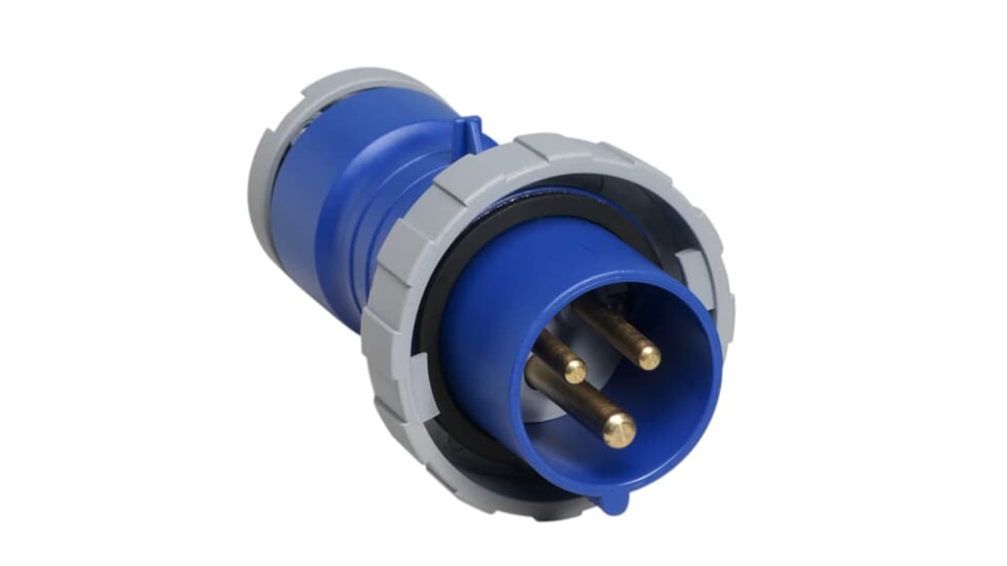 Amphenol Industrial, 2CMA1 IP67, IP69 Red 3P+E Industrial Power Plug, Rated At 16A, 415 V