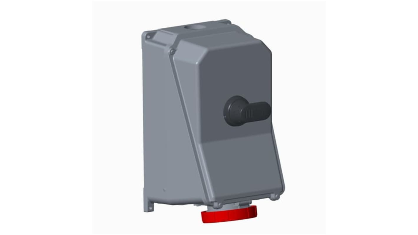 Amphenol Industrial Switchable IP44 Industrial Interlock Socket 3P+N+E, Earthing Position 6h, 125A, 450 V