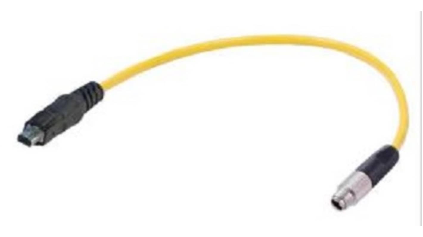 HARTINGHARTING T1 Industrial, 2m, Yellow M8 to Male SPE Male, Unshielded Unshielded, Terminated Polyurethane Sheath