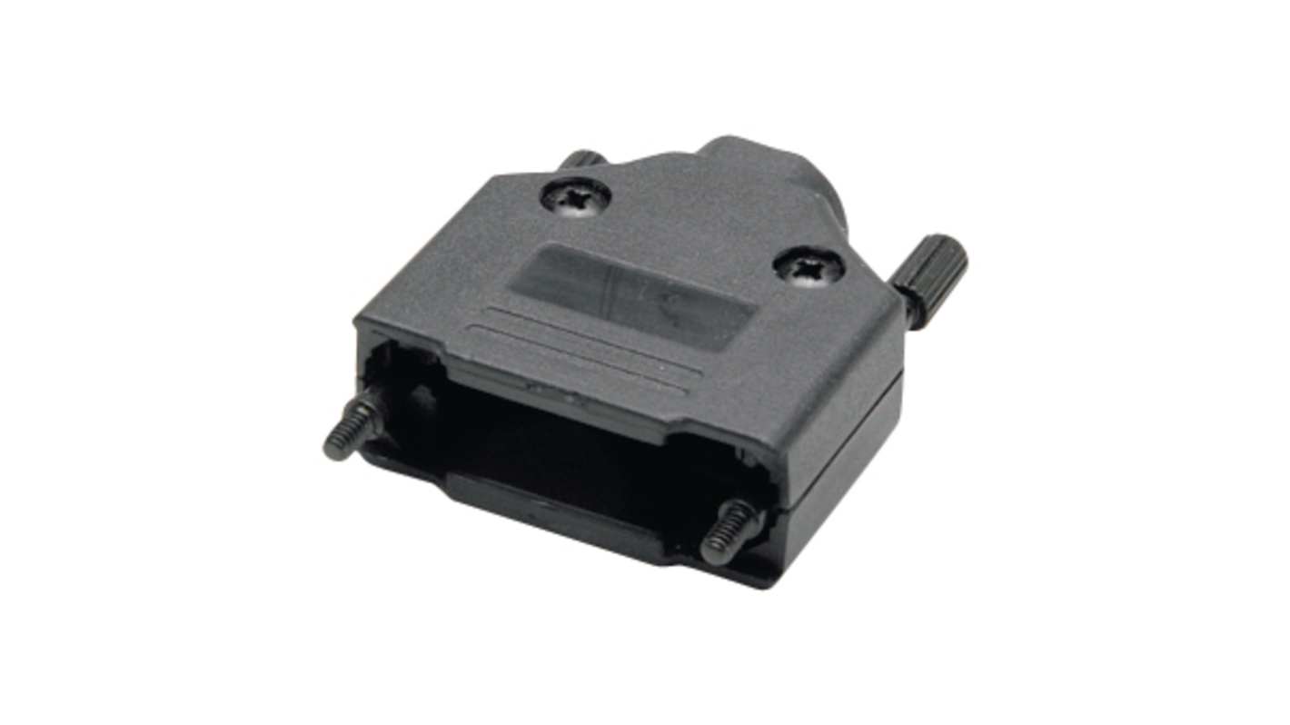 Encitech Connectors D-Sub バックシェエル 6560 シリーズ 15 極 A, 黒, 6560-0108-02