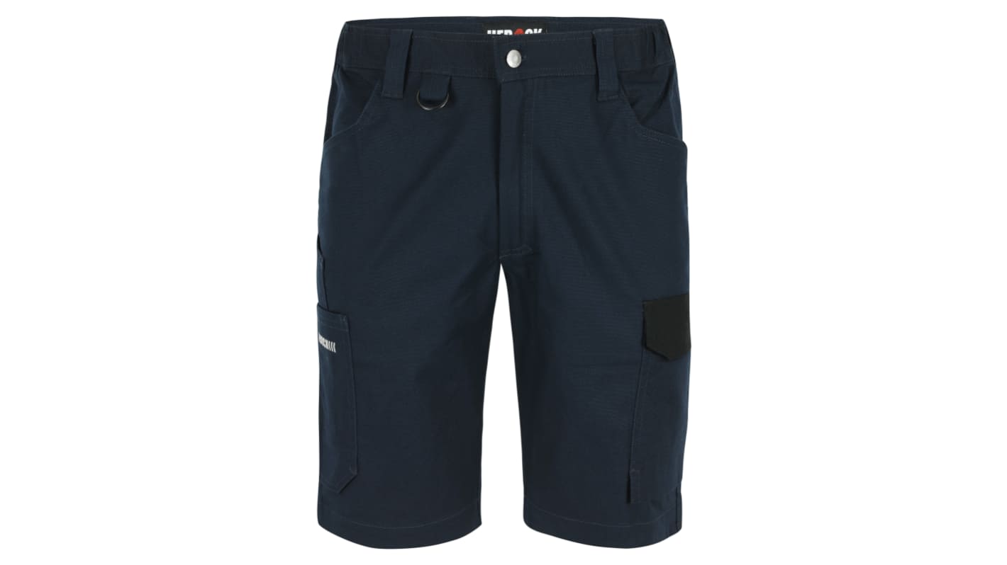 Herock BARGO SHORTS Navy Blue - Black 2% Elastane, 98% Cotton Work shorts, 42in