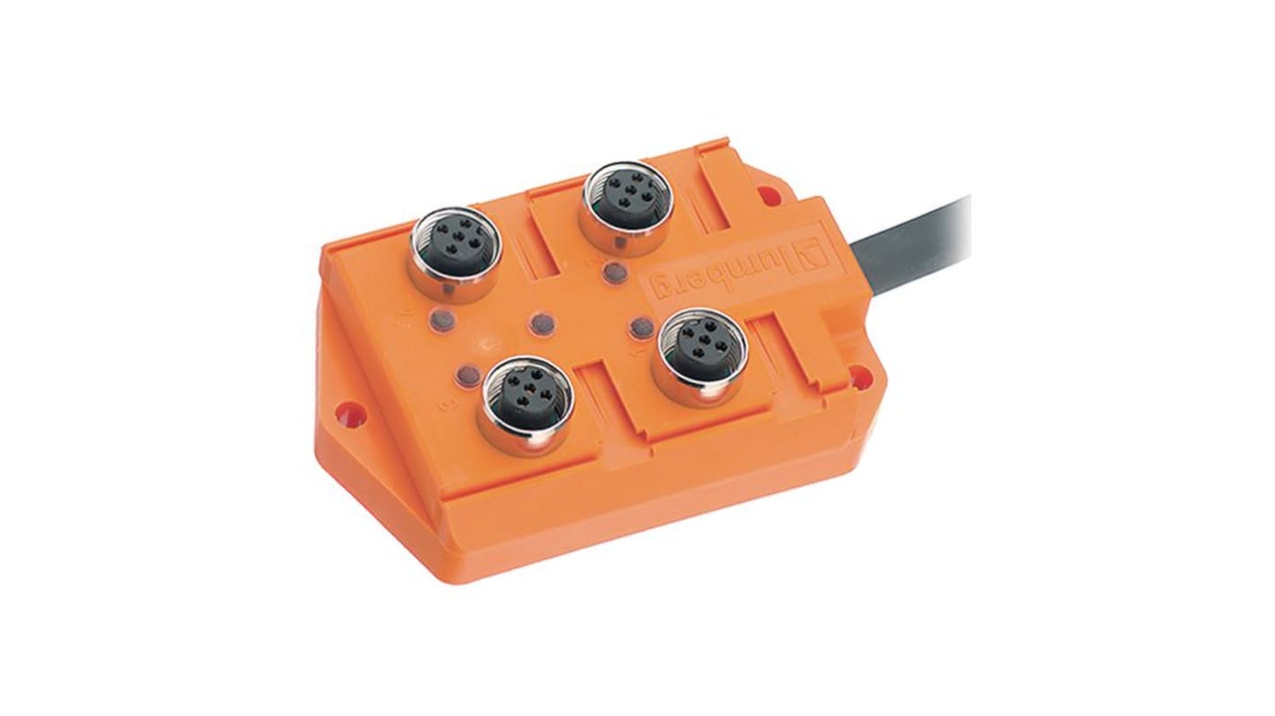 Lumberg Automation センサボックス 4極, 10 → 30V dc