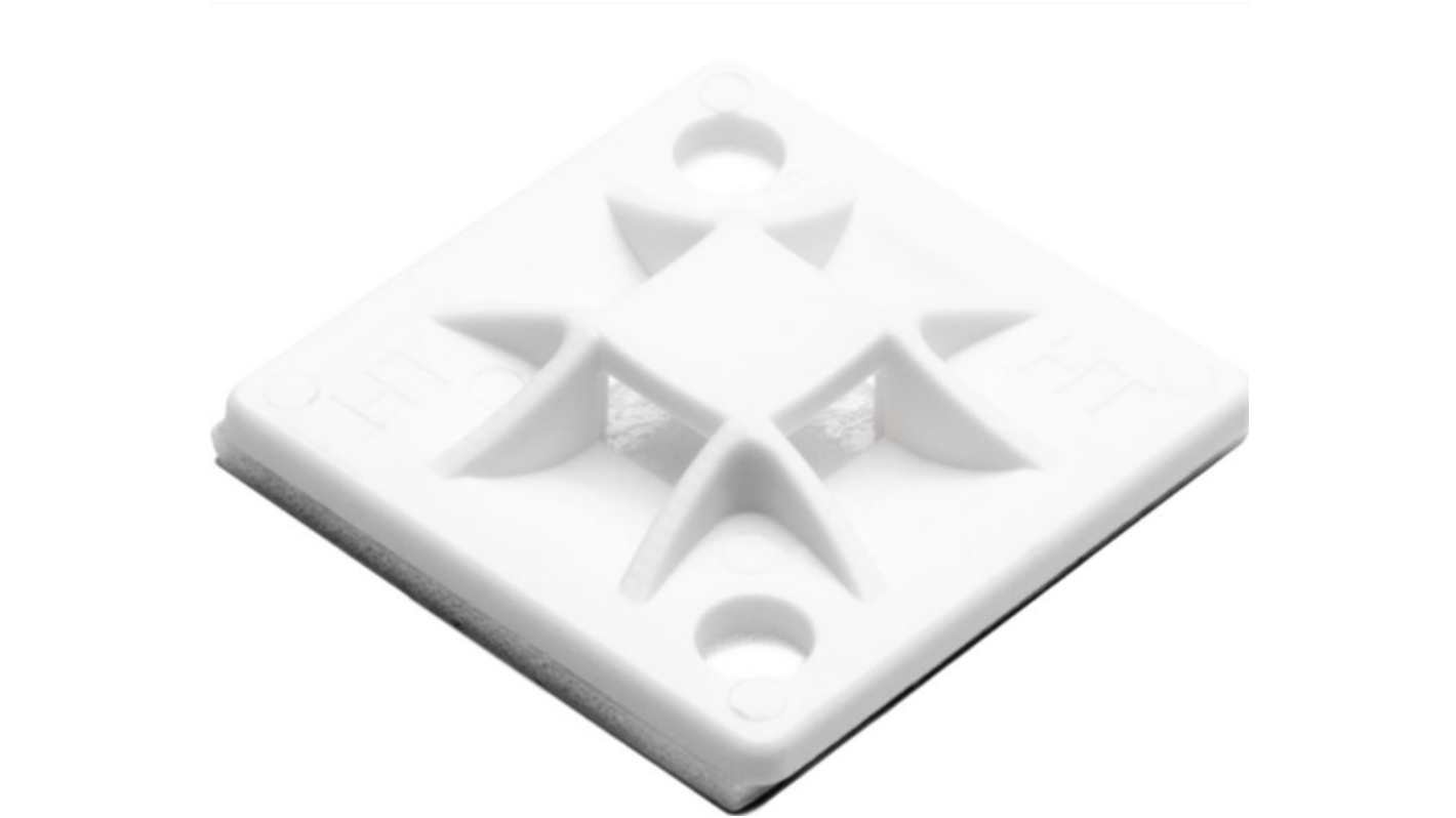 Fermacavi HellermannTyton, autoadesivo, 20mm x 20 mm, Ø fissaggio 3.1mm