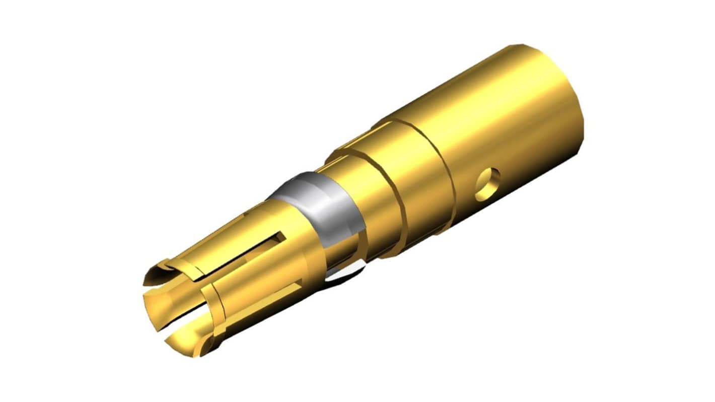 FCT from Molex, FCT Series, Female Crimp D-sub Connector Contact, Gold over Nickel Receptacle, 8 AWG, 10 AWG