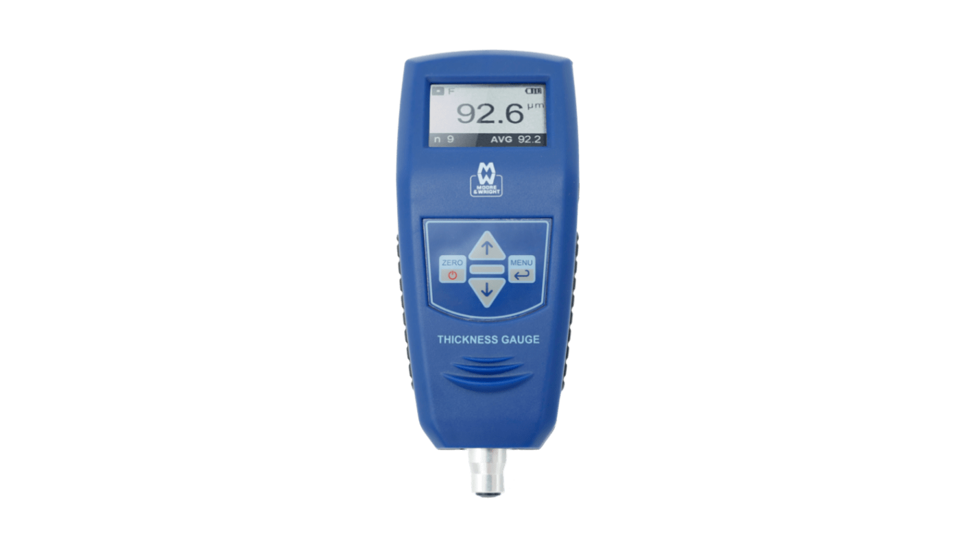 Moore & Wright MWT-2100 Thickness Gauge, 0μm - 1250μm, 101 → 1250 μm Accuracy, 1000 μm Resolution, Backlit LCD