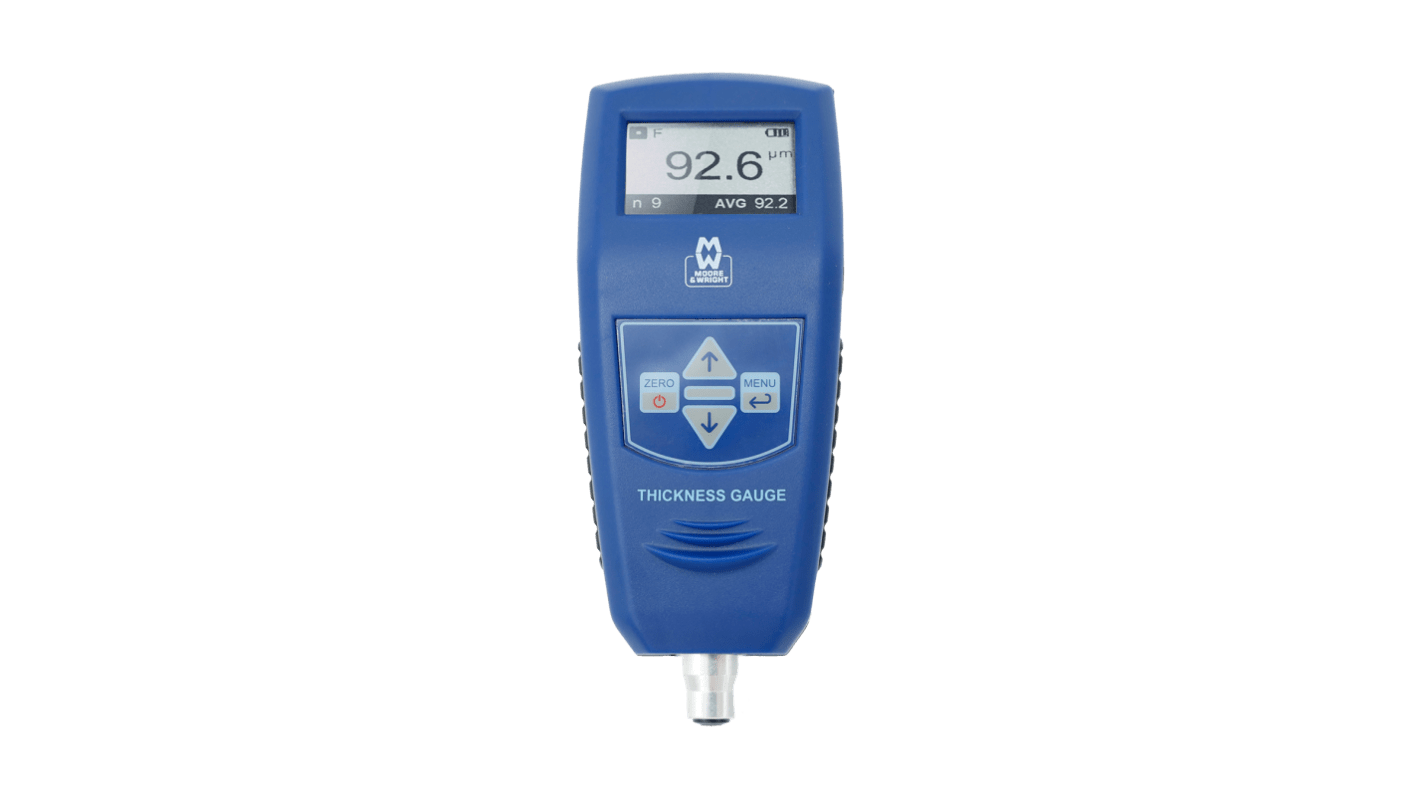 Moore & Wright MWT-2105 Thickness Gauge, 1250μm, 101 → 1250 μm Accuracy, 1000 μm Resolution, Backlit LCD Display