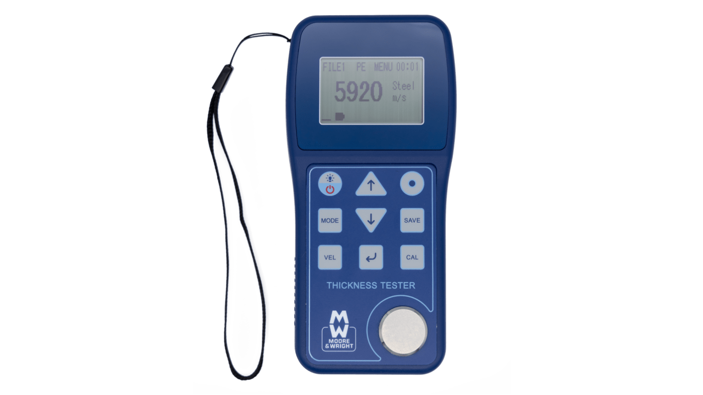 Moore & Wright MWT-2500 Thickness Gauge, 1mm - 300mm, 0.01 mm Resolution, Backlit LCD Display