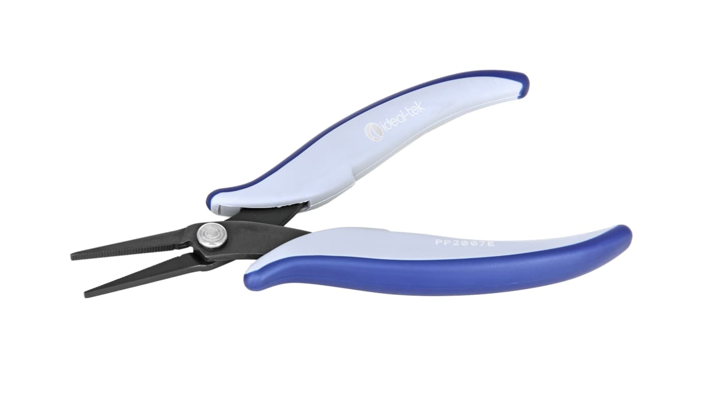 ideal-tek PP2007E.IT Flat Nose Plier, 160 mm Overall, Flat Tip, 30mm Jaw, ESD