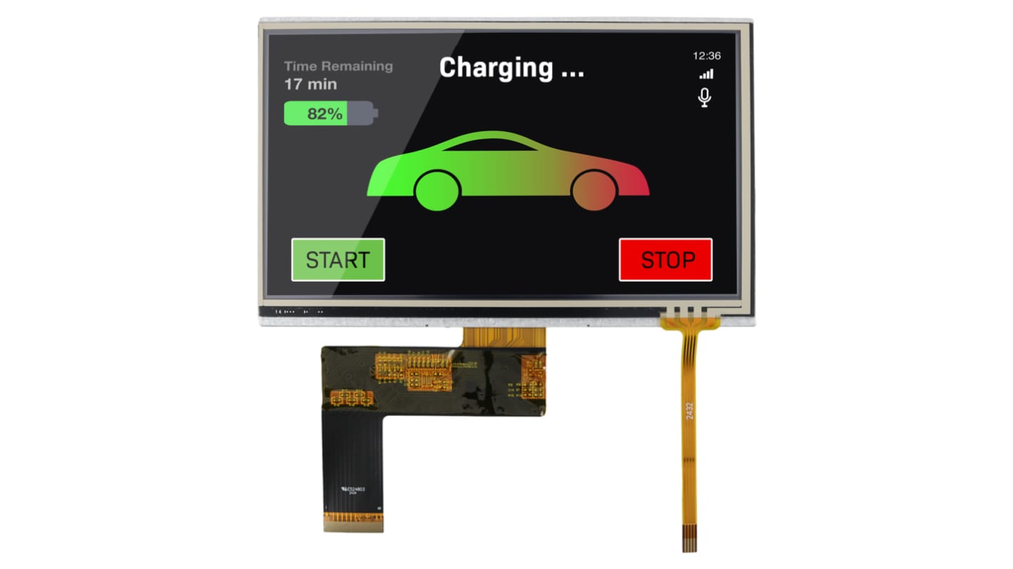 NEWHAVEN DISPLAY INTERNATIONAL NHD-7.0-800480AF-LSXP-T TFT LCD Display Module / Touch Screen, 7in WVGA, 800 x 480pixels