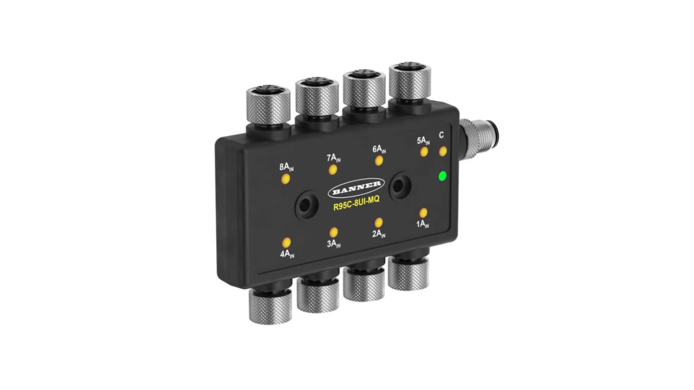 Banner R95C Series Sensor Hub, M12, 8 port