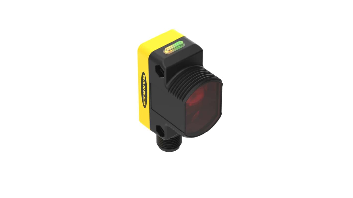 Banner Diffuse Photoelectric Sensor, Rectangular Sensor, 1, 100 mm, 400 mm, High-Speed Mode: 1, Normal Mode Detection