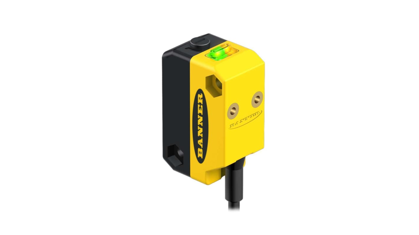Banner Proximity Photoelectric Sensor, Rectangular Sensor, 100 mm Detection Range