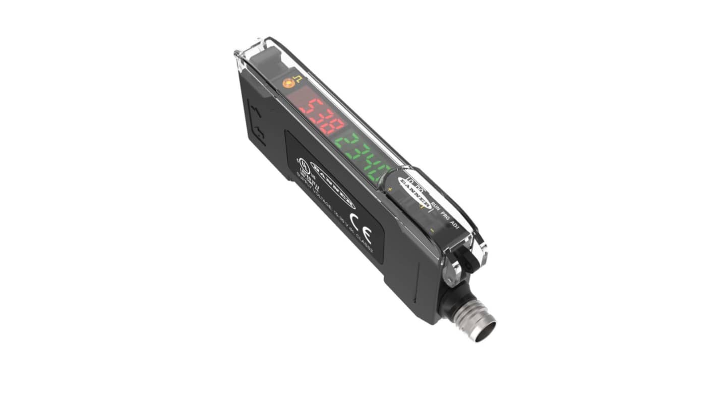 Banner 玻璃，塑料光纤传感器, PNP输出, 10 → 30V 直流, 尾纤 QD接端, 2 毫秒响应, IP50