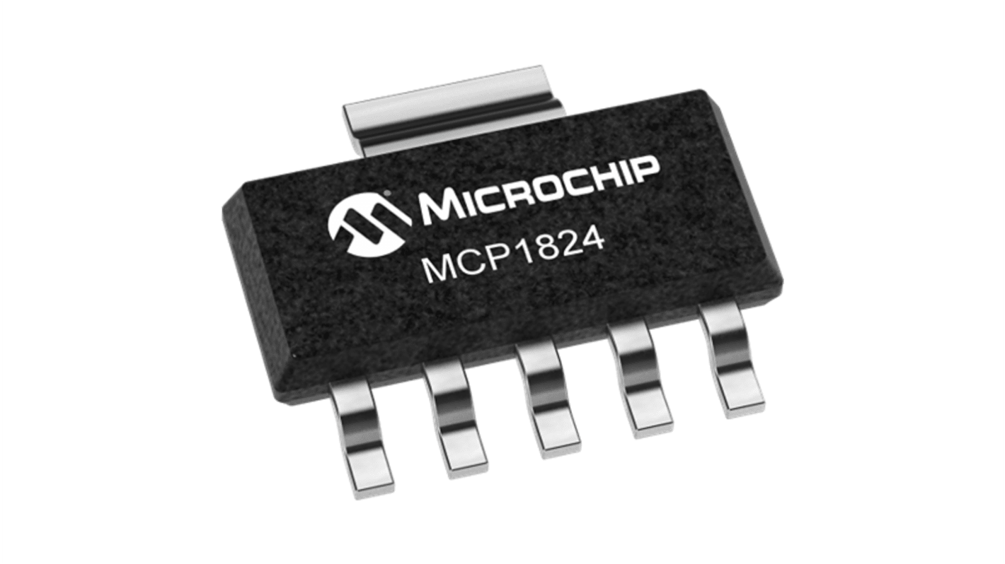 Microchip LDO稳压芯片, 0.8 → 5.0 mV输出, 300mA最大输出, 单路输出, SOT, 6针