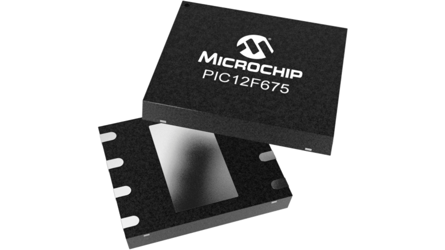Microchip PIC12F675单片机, PIC内核, 8针, SOIC, 最大20MHz, 1.75 Kb 闪存