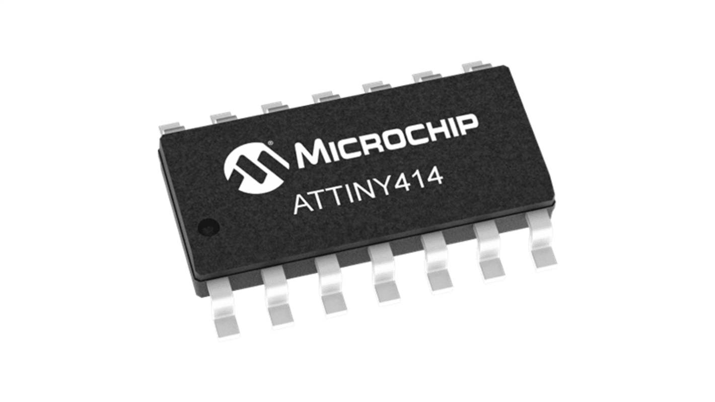 Microchip ATTINY マイコン, CPU, 16MHz, 56 Kb, EEPROM, 28-Pin QFN