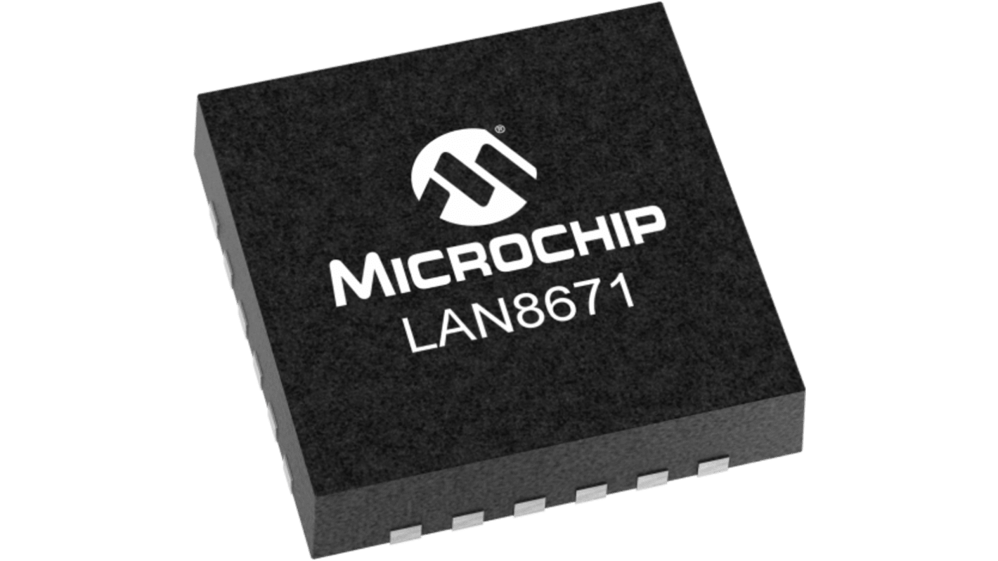 Microchip LAN8671C2T-E/U3B, Ethernet Transceiver, 100Mbps, 1.2 V, 24-Pin VQFN