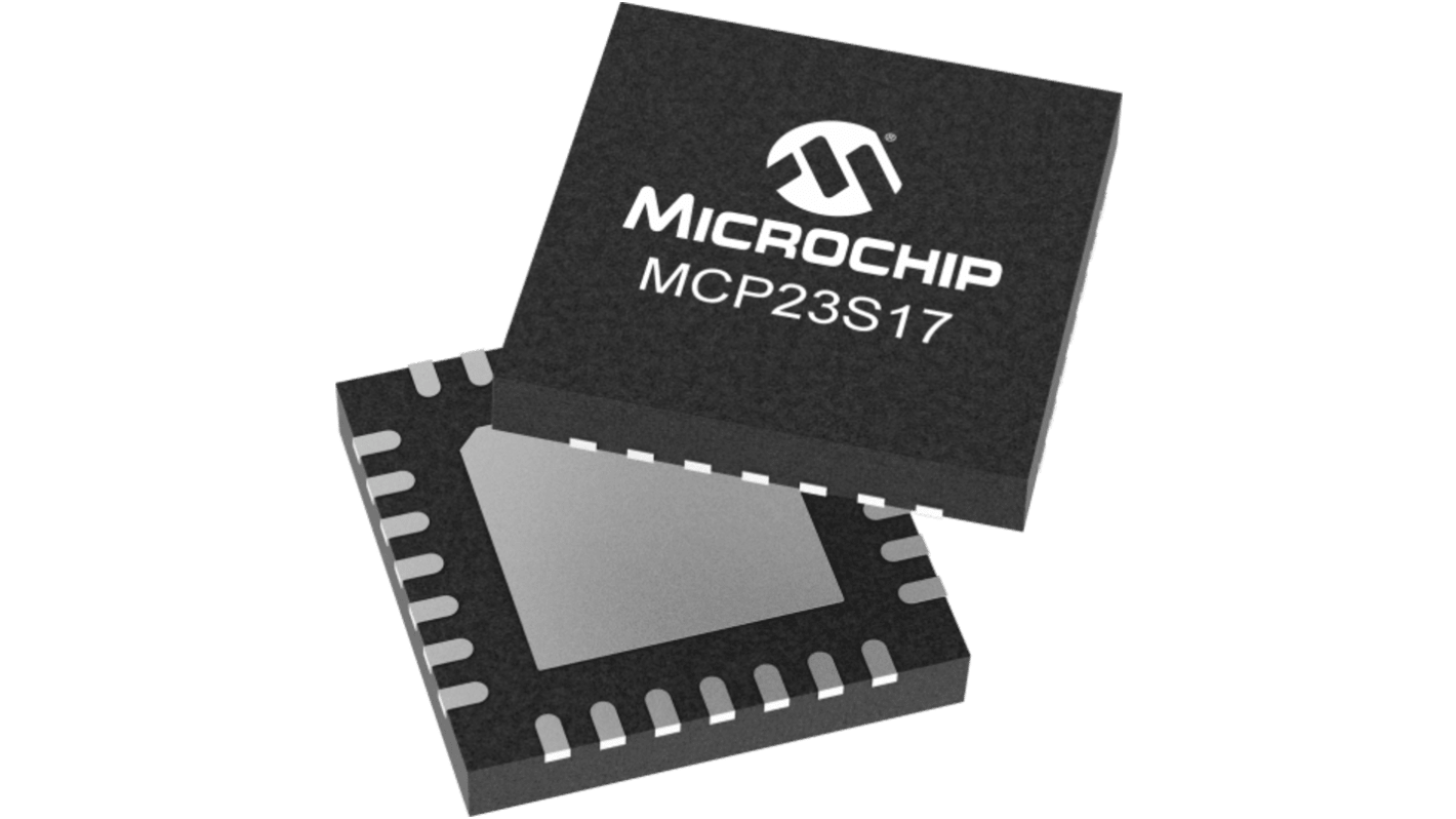 Microchip I/O Expander SPI 28-Pin SSOP, MCP23S17T-E/SS