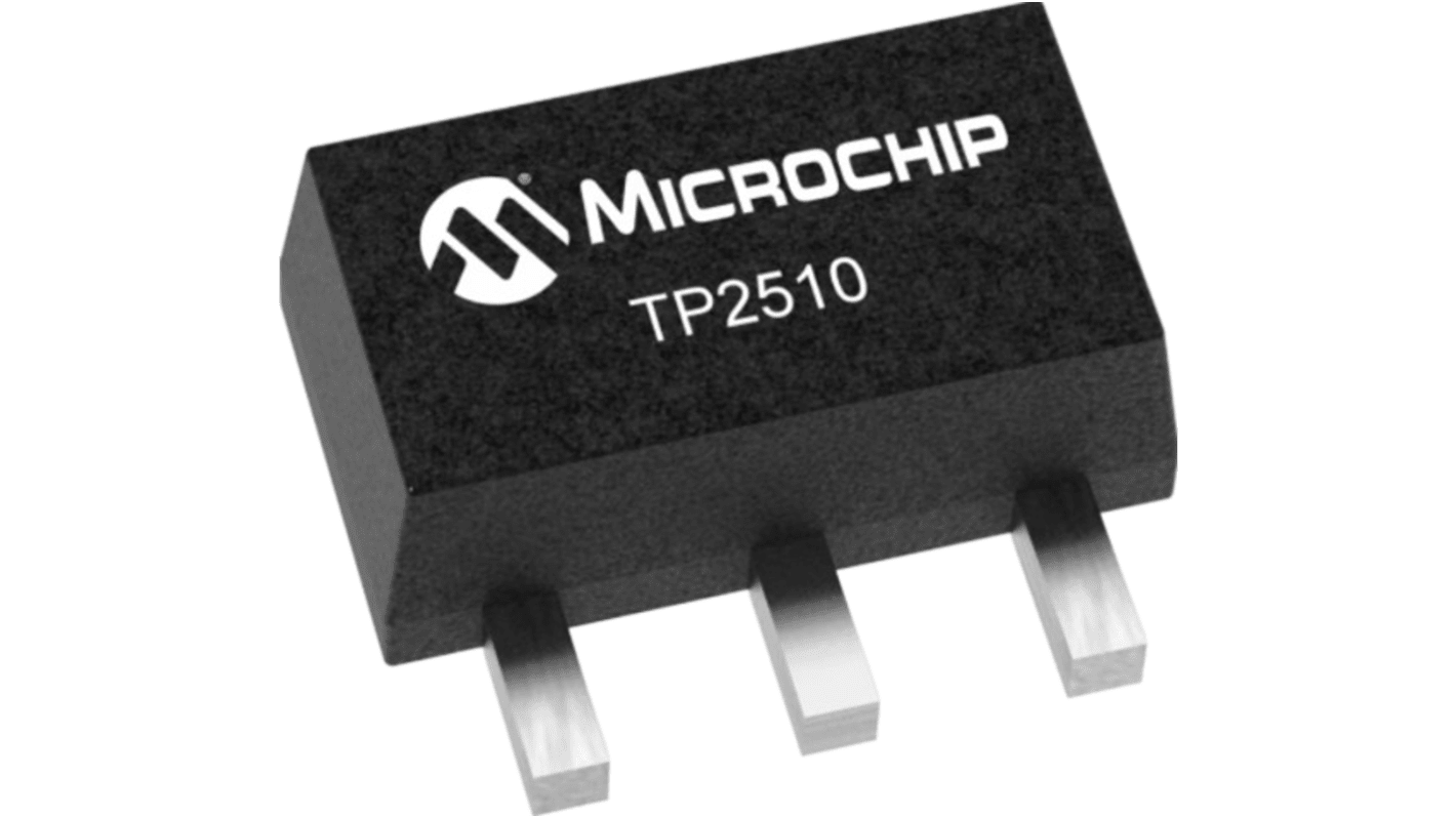 Microchip TP2510 Silicon P-Channel MOSFET, 480 mA, 100 V, 3-Pin SOT-89 TP2510N8-G