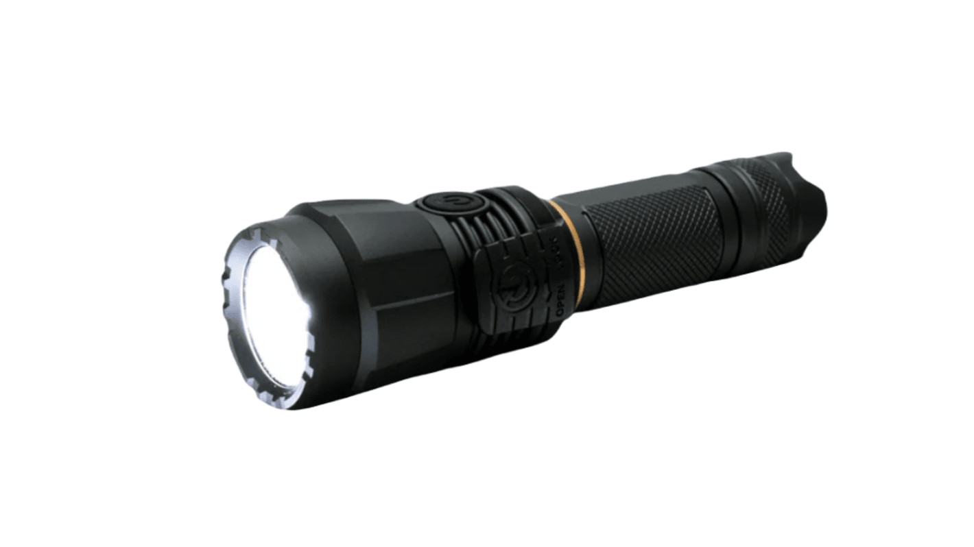 Nightsearcher LED Torch Black - Rechargeable 2000