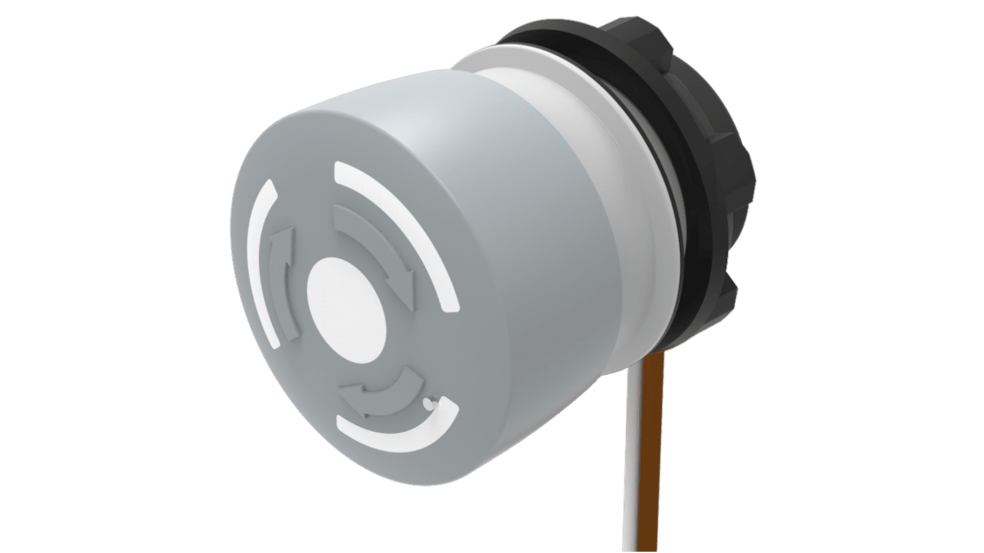 EAO Twist Release Emergency Stop Push Button, Panel Mount, 22.3mm Cutout, SPST, IP65, IP66, IP67