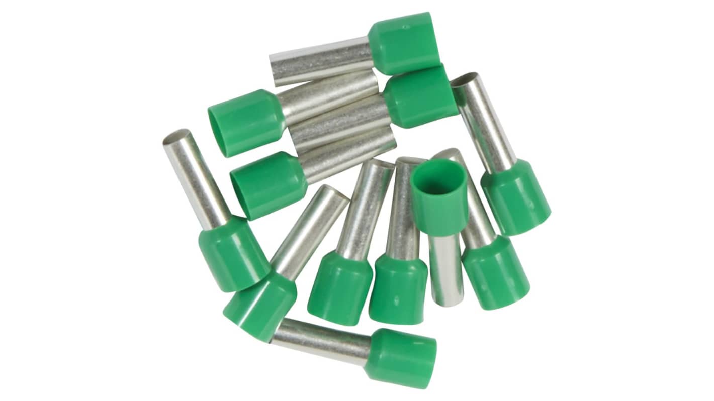 Legrand, 037768 Insulated Ferrule, 12mm Pin Length, Green