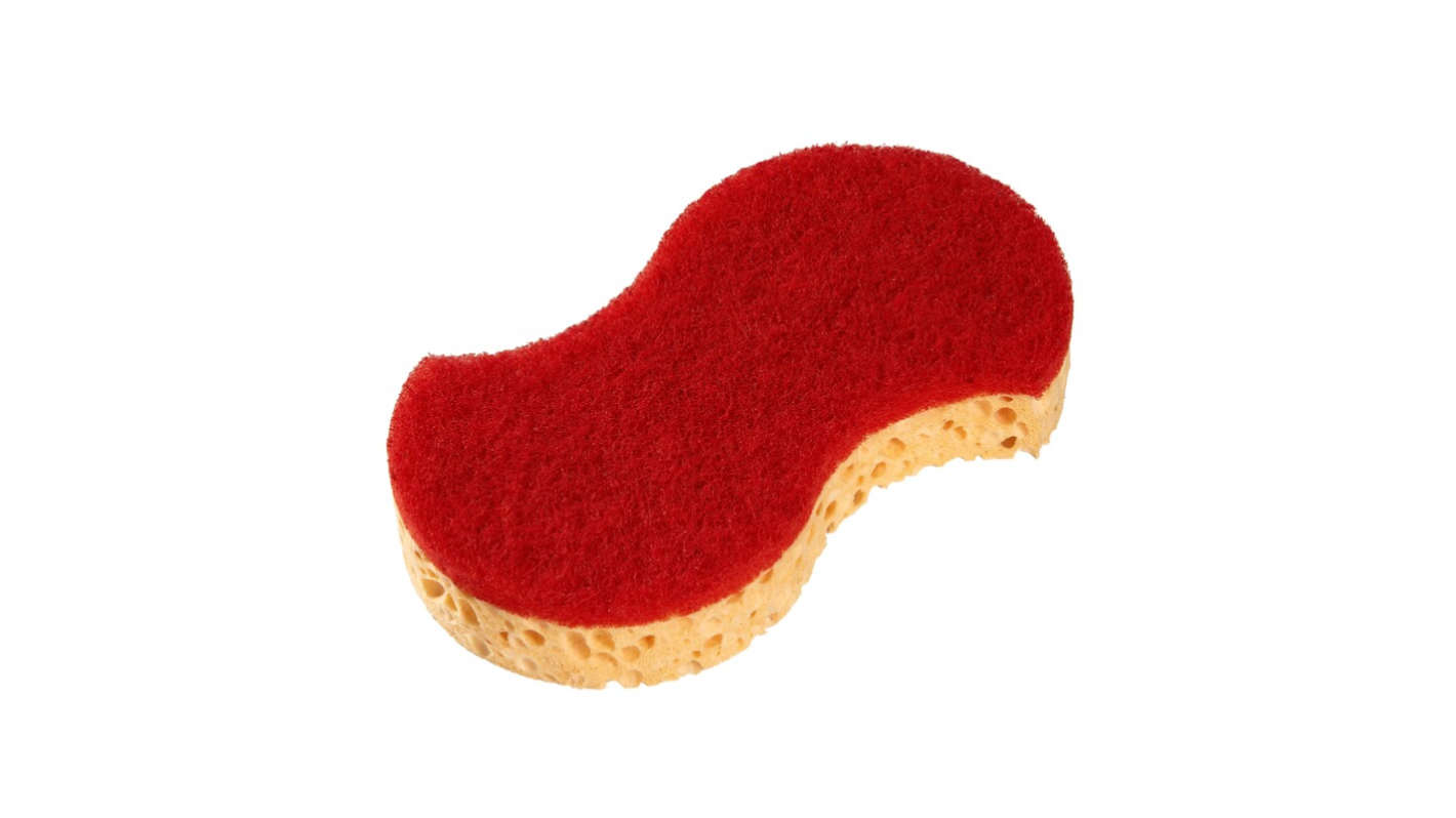 Spontex Red Scourer 148mm x 80mm x 29mm, for Cleaning Use