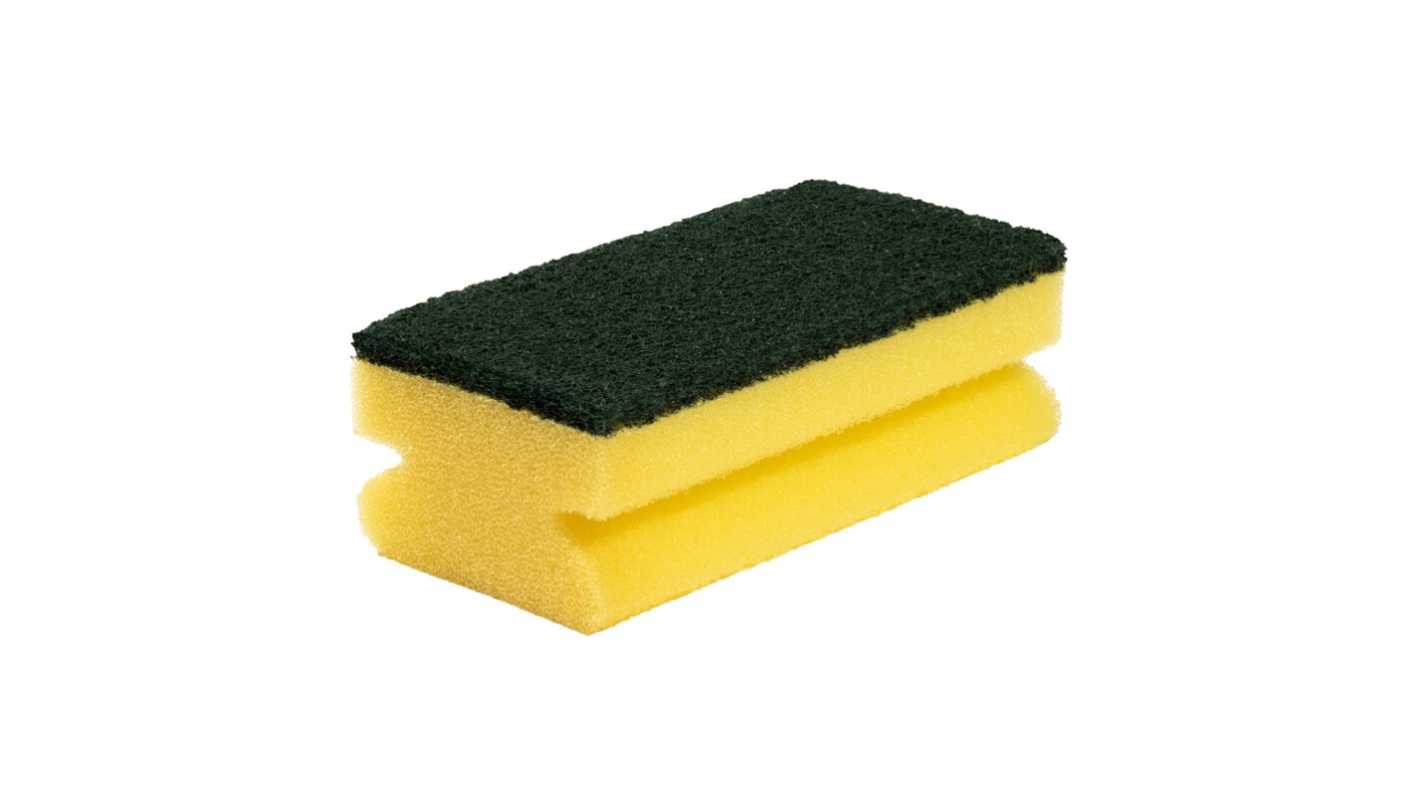 Spontex Green Scourer 140mm x 68mm x 48mm, for Cleaning Use