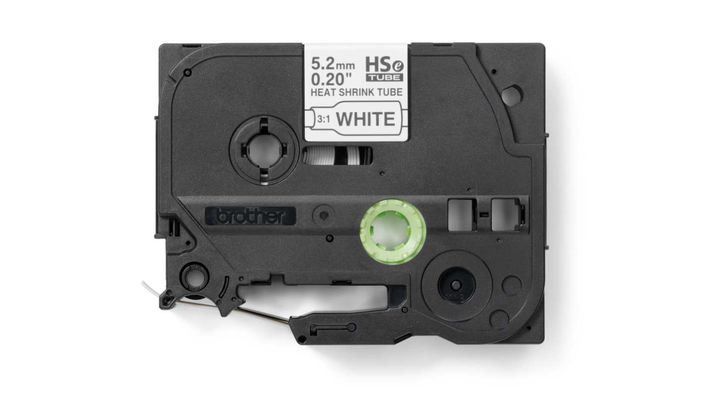 Guaina termorestringente Brother Ø 0.8 → 3.1mm, col. Nero su bianco, restringimento 3:1, L. 1.5m