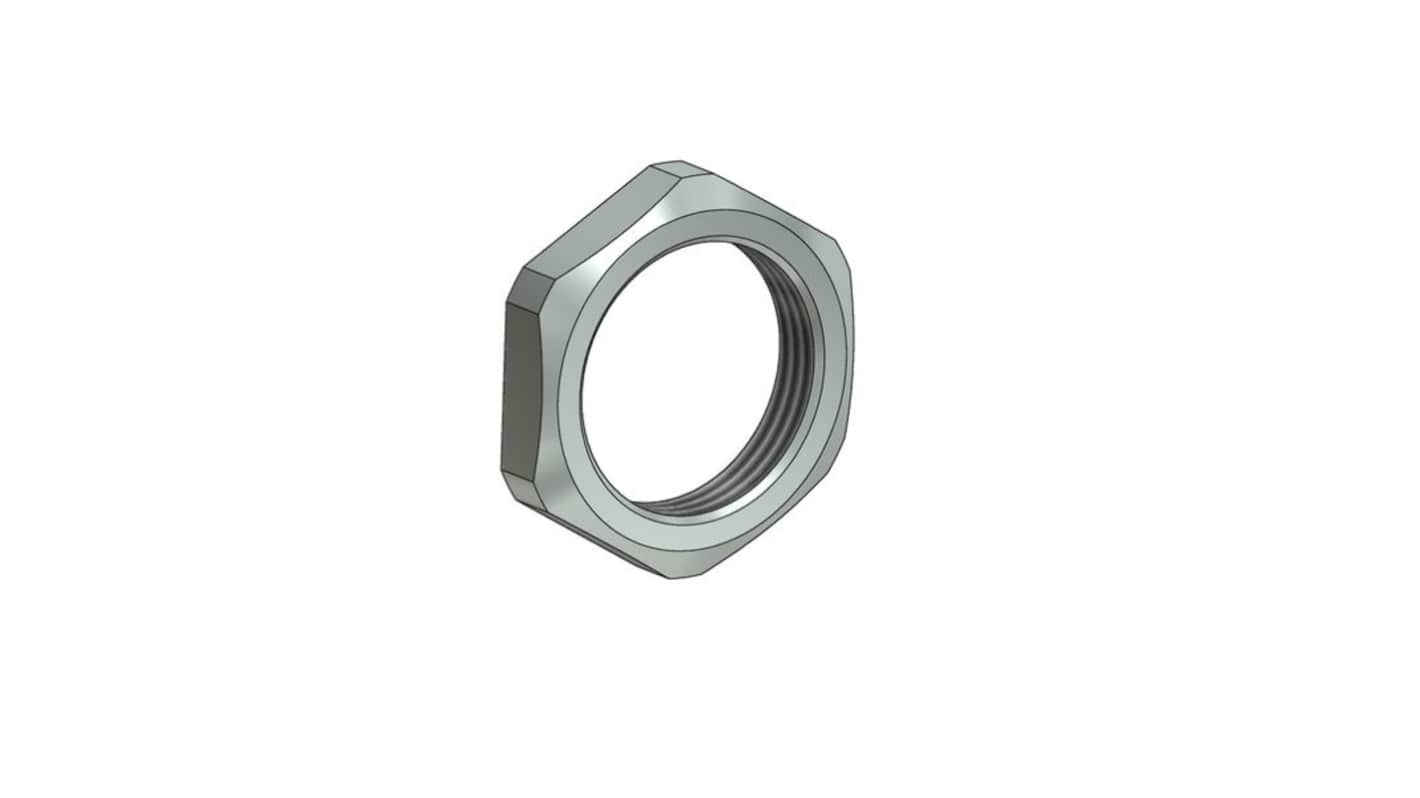 CONEC, Nickel Plated Copper Alloy, Zinc Alloy Hex Nut, RoHS Compliant, M8 x 0.5mm