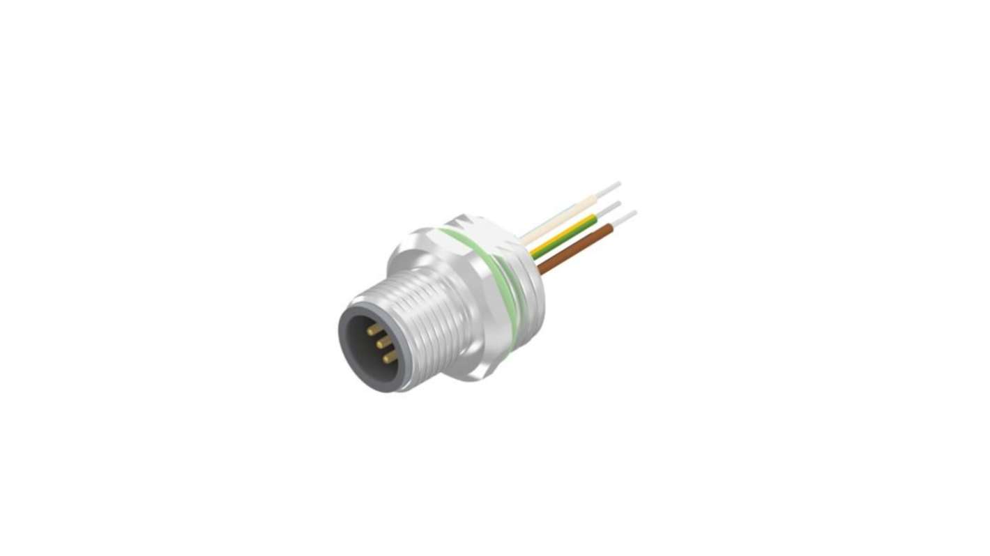 Amphenol CONEC Right Angle Male 5 way M12 to Unterminated Cable, 500mm