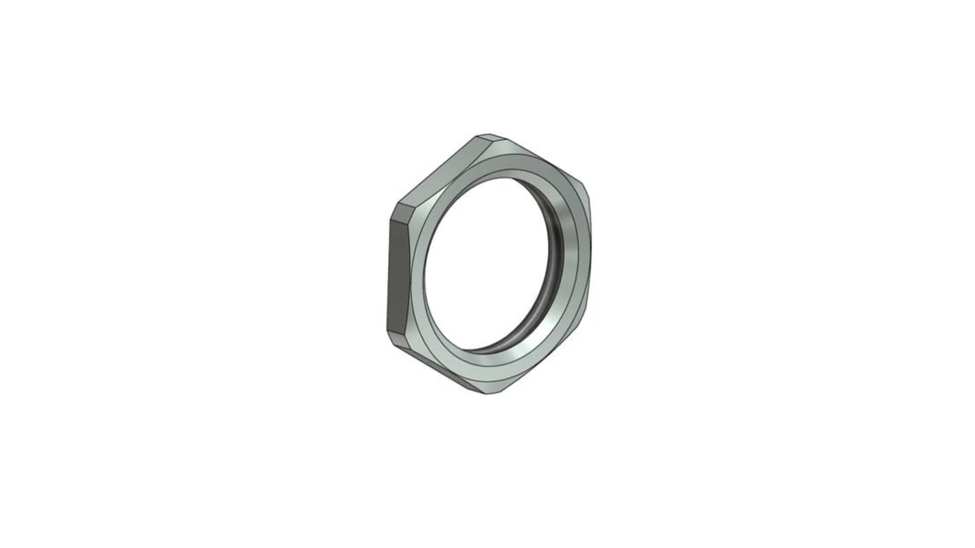 CONEC, Nickel Plated Copper Alloy, Zinc Alloy Hex Nut, RoHS Compliant, PG9mm