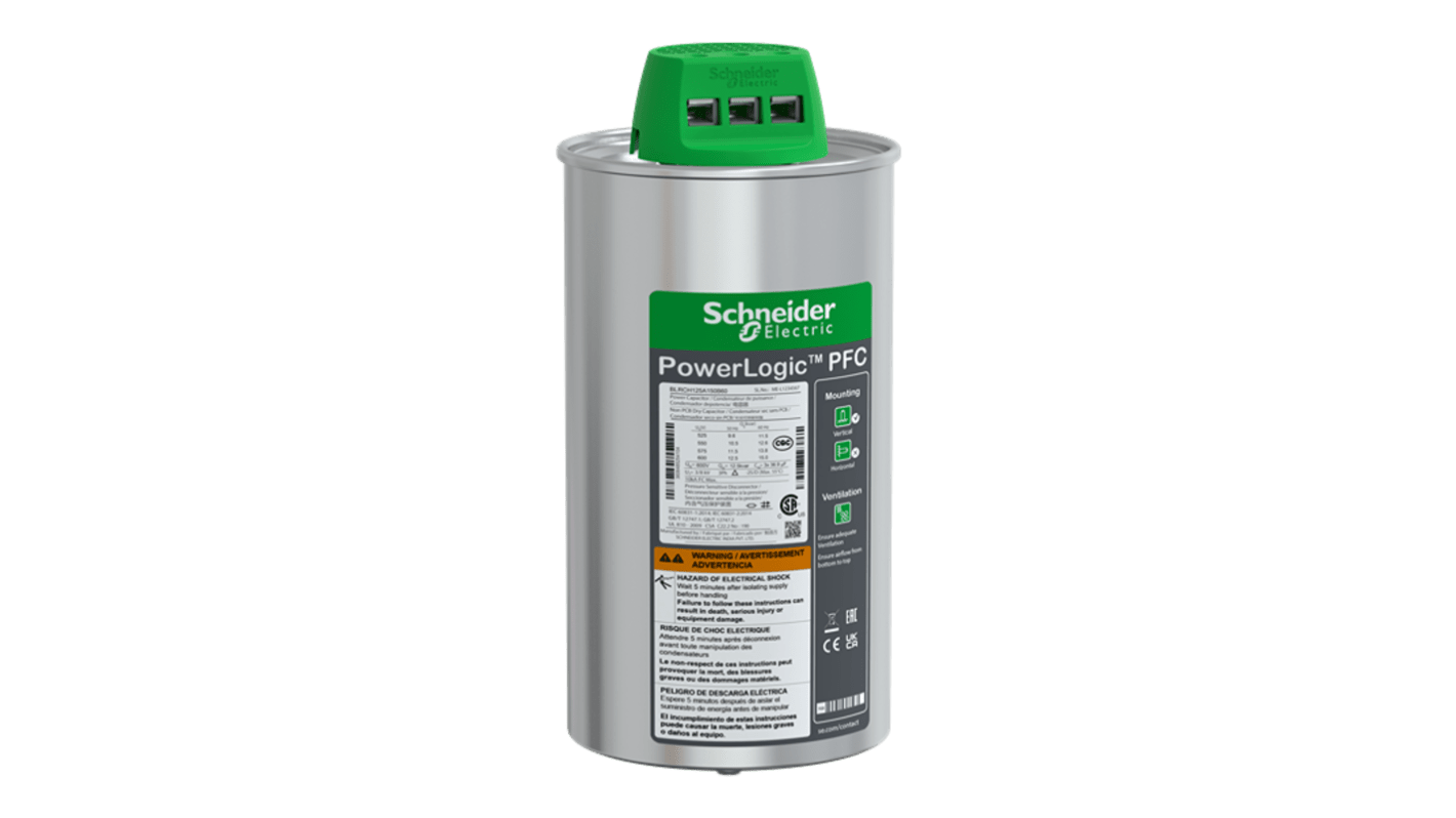 Schneider Electric Power Factor Correction Capacitor (PFC) 36.8μF 12.5kvar 15kvar 3