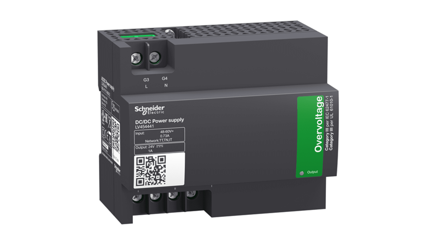 Schneider Electric 电源, 24V 直流 1A输出, 24W, 48 → 60V 直流输入, LV系列