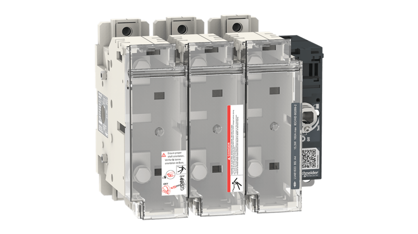 Schneider Electric 50kA熔断器式隔离开关, 3极, 最大160A