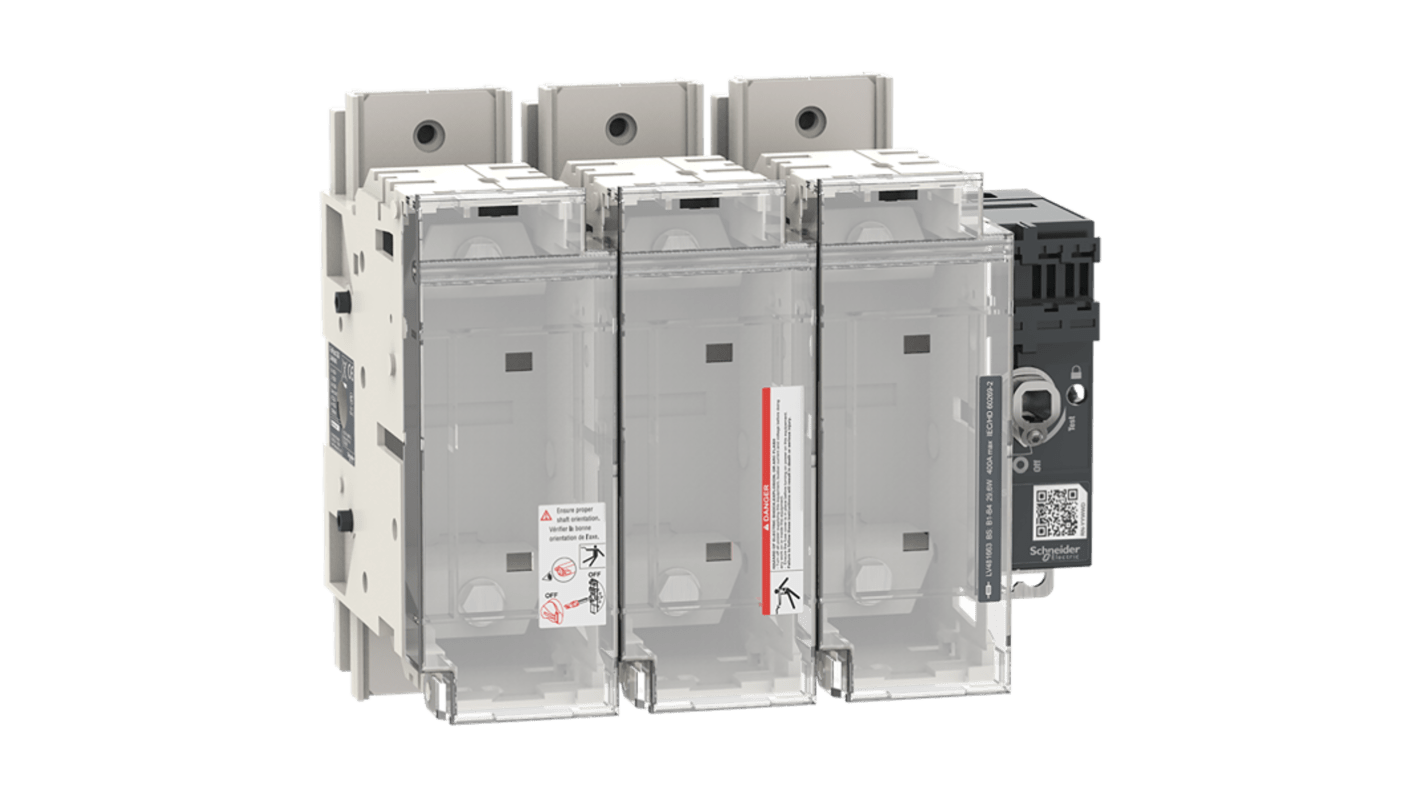 Schneider Electric Fuse Switch Disconnector, 3 Pole, 400A Max Current, 50kA Fuse Current