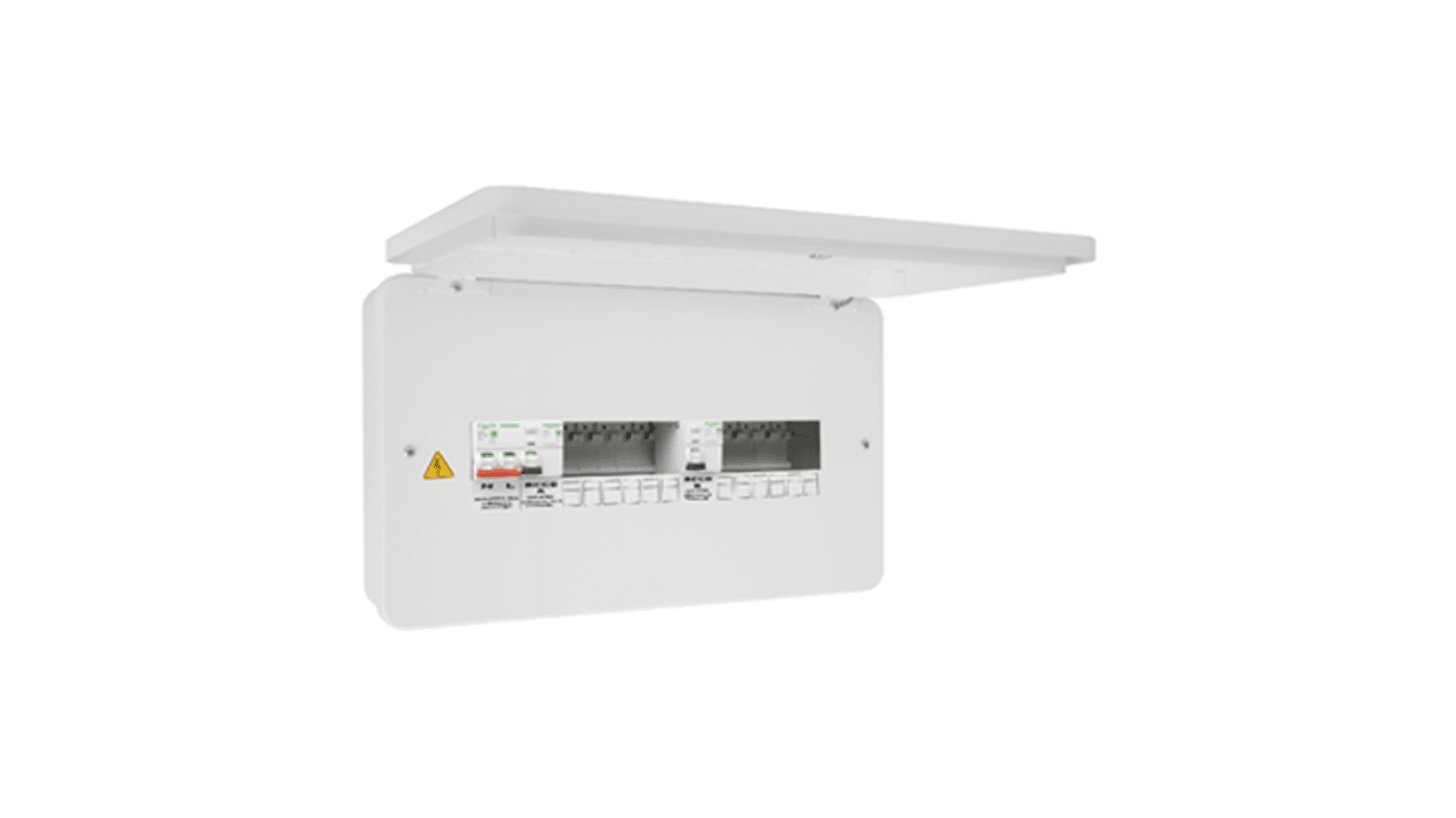 Schneider Electric 12 Way Split Load Metal Consumer Unit, 63A, IP2X, IP3X R9H