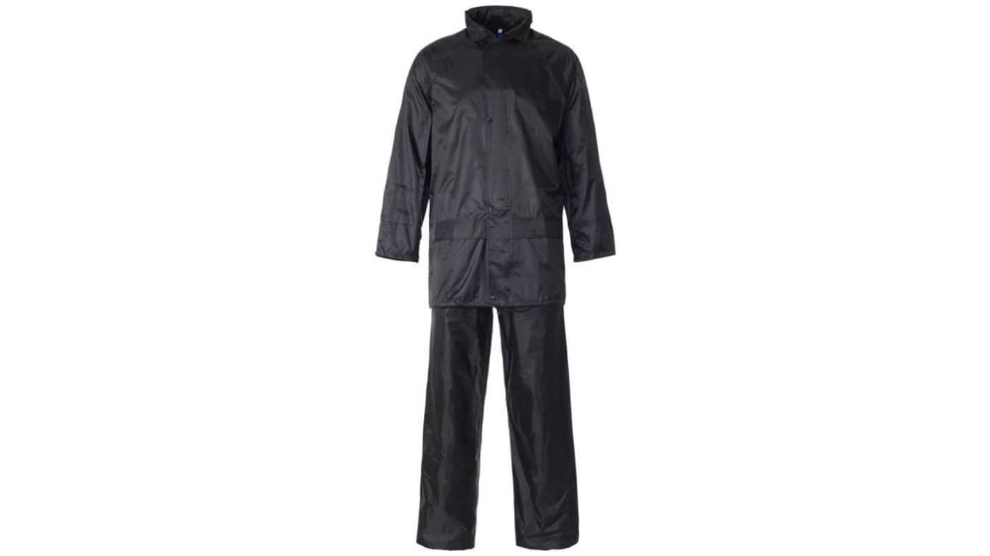 Supertouch Black Reusable Rain Suit, L