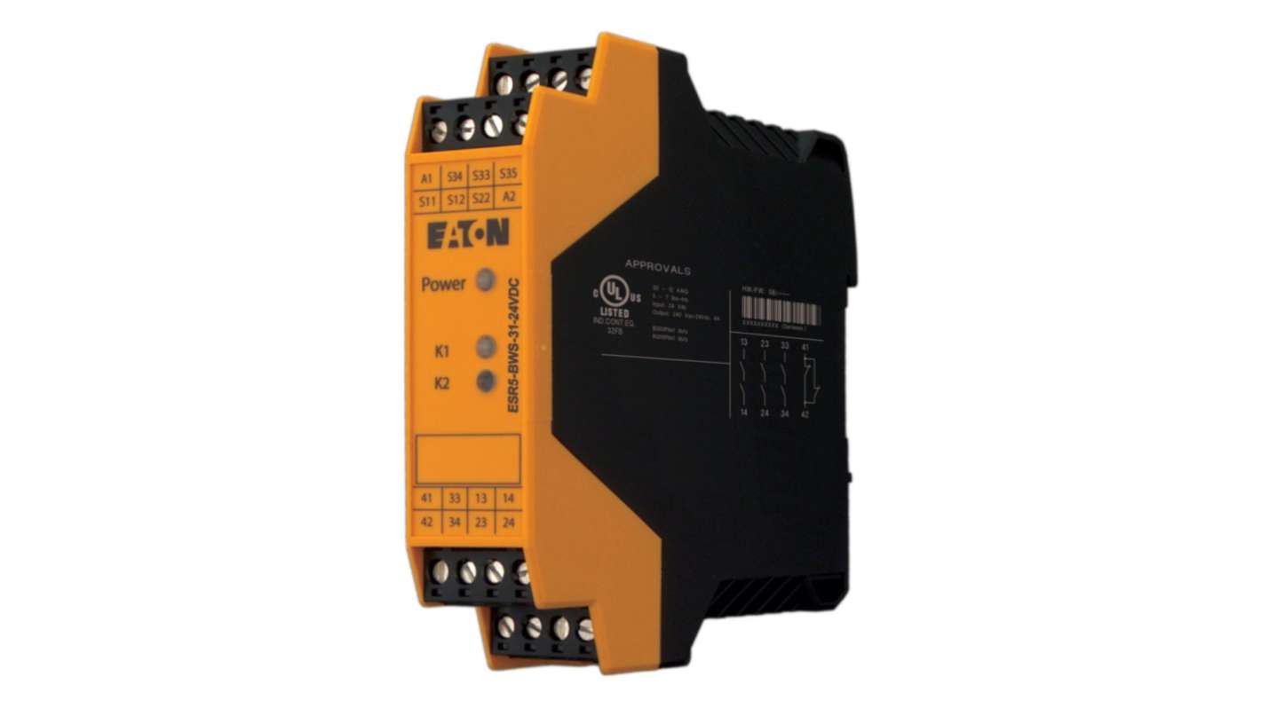Eaton ESR5 EP-4010 Safety Monitoring Safety Relay, 24V dc, Dual-Channel