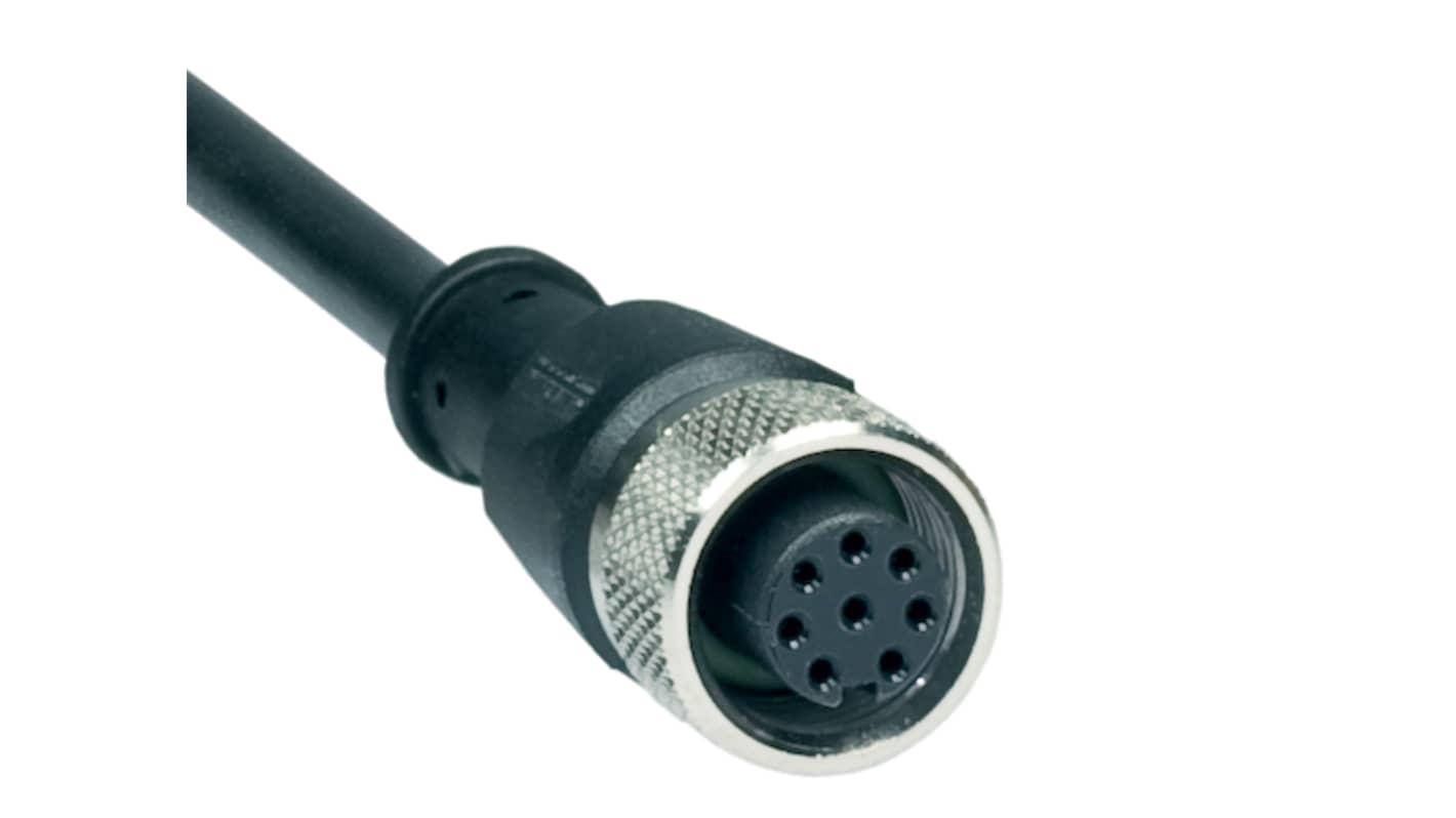 Schmersal Circular Connector, 8 Contacts, Cable, M12 Connector, Socket, Female, IP67, KA Series