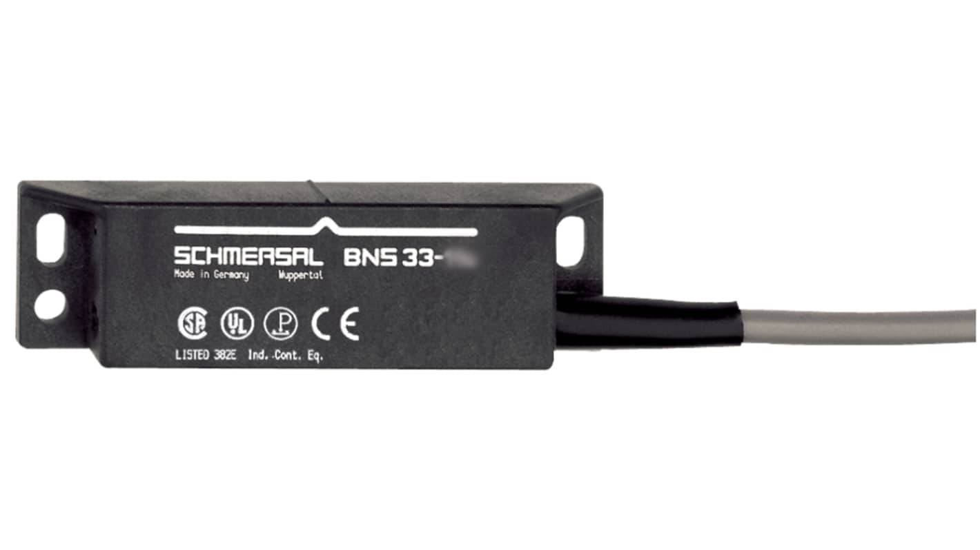 Schmersal BNS 33 Series Non-Flush Magnetic Safety Switch, Reinforced Thermoplastic Housing, NO/NC, 3m Cable